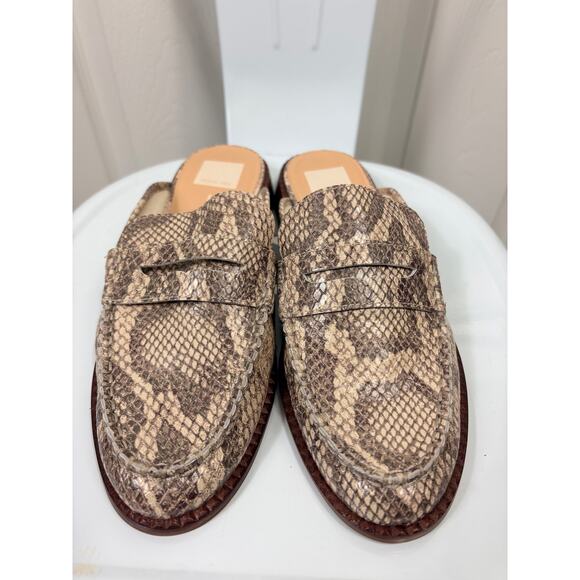 Dolce Vita Shoes - Dolce Vita Havan Loafer Sand Snake Embossed Mules Size 8.5